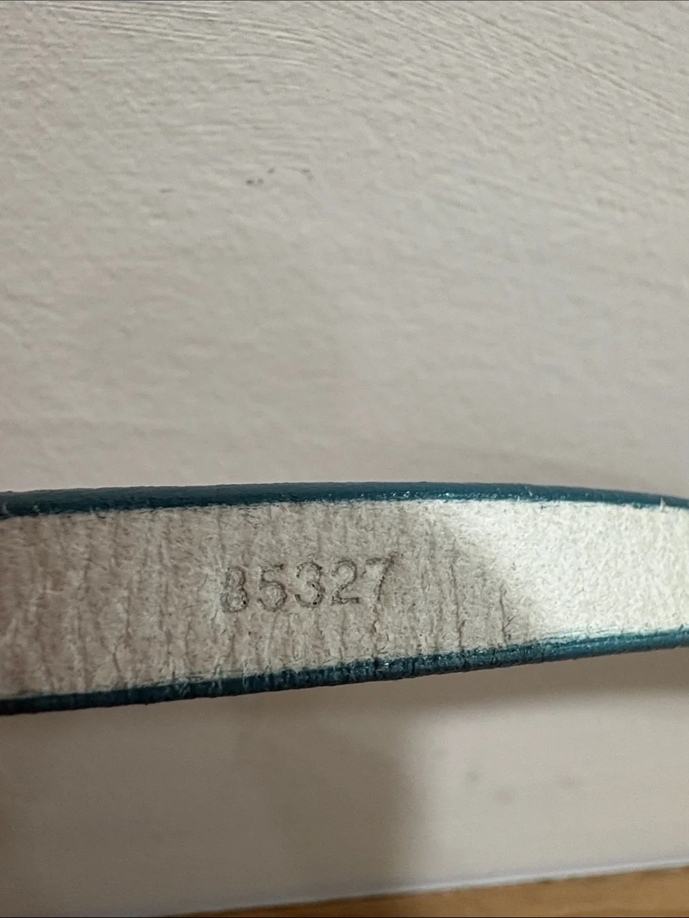 J. Crew Turquoise Leather Slim Belt